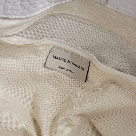 Marco Buggiani White Leather Shoulder Bag Purse‎ - Picture 7 of 13